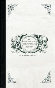 Cover of: An Introduction to the Study of Robert Browning\'s Poetry by Hiram Corson, Hiram Corson