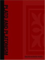 Cover of: Plato and Platonism (Large Print Edition) by Walter Pater, Walter Pater