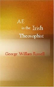 Cover of: AE in the Irish Theosophist by George William Russell