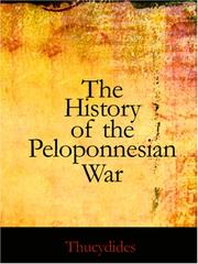 Cover of: The History of the Peloponnesian War (Large Print Edition) by Thucydides