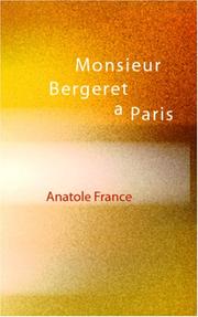 Cover of: Monsieur Bergeret a Paris by Anatole France