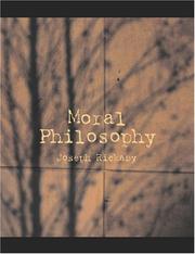 Cover of: Moral Philosophy (Large Print Edition) by Joseph Rickaby