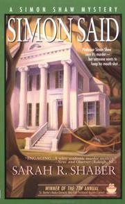 Cover of: Simon Said (Simon Shaw Mysteries) by Sarah R. Shaber