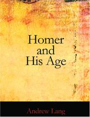 Cover of: Homer and His Age (Large Print Edition) by Andrew Lang