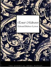Cover of: Ernest Maltravers (Large Print Edition) by Edward Bulwer Lytton, Baron Lytton