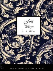 Cover of: First Plays (Large Print Edition) by A. A. Milne