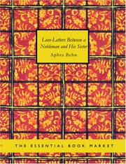 Cover of: Love-Letters Between a Nobleman and His Sister (Large Print Edition) by Aphra Behn