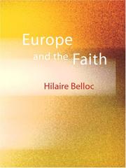 Cover of: Europe and the Faith (Large Print Edition) by Hilaire Belloc, Hilaire Belloc
