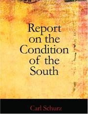 Cover of: Report on the Condition of the South (Large Print Edition) by Carl Schurz