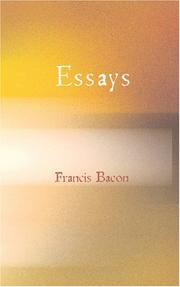 Cover of: Essays of Francis Bacon by Francis Bacon