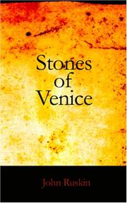Cover of: Stones of Venice | John Ruskin