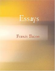 Cover of: Essays of Francis Bacon (Large Print Edition) by Francis Bacon, Francis Bacon