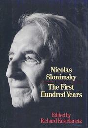 Cover of: Nicolas Slonimsky by Nicolas Slonimsky