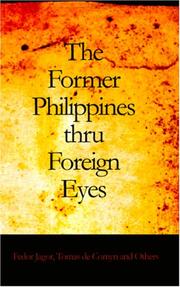 Cover of: The Former Philippines thru Foreign Eyes by Fedor Jagor