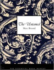 Cover of: The Untamed (Large Print Edition) | Max Brand [pseudonym]