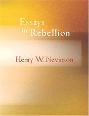 Cover of: Essays in Rebellion (Large Print Edition) by Henry Woodd Nevinson