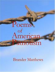 Cover of: Poems of American Patriotism (Large Print Edition) | Matthews, Brander
