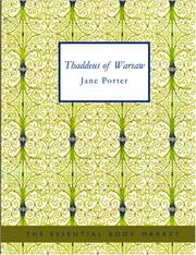 Cover of: Thaddeus of Warsaw (Large Print Edition) by Jane Porter, Jane Porter