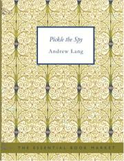 Cover of: Pickle the Spy (Large Print Edition) by Andrew Lang