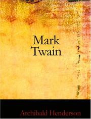 Cover of: Mark Twain (Large Print Edition) by Henderson, Archibald, Henderson, Archibald