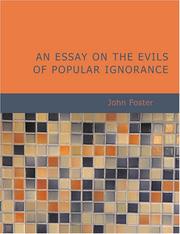 Cover of: An Essay on the Evils of Popular Ignorance (Large Print Edition): An Essay on the Evils of Popular Ignorance (Large Print Edition)