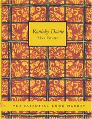 Cover of: Ronicky Doone (Large Print Edition) by Frederick Faust
