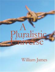 Cover of: A Pluralistic Universe (Large Print Edition) by William James