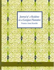 Cover of: Journal of a Residence on a Georgian Plantation (Large Print Edition) | Frances Anne Kemble