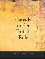 Cover of: Canada under British Rule (Large Print Edition): 1760-1900