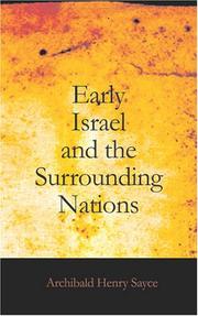 Cover of: Early Israel and the Surrounding Nations