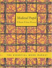 Cover of: Medieval People (Large Print Edition) | Eileen Edna Power