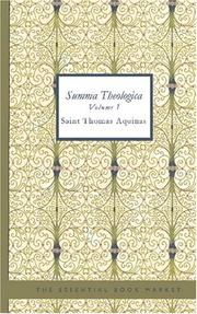 Cover of: Summa Theologica Volume I: Part II-II (Secunda Secundae) Translated by Fathers of the English Dominican Province