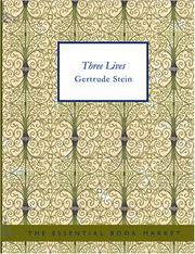 Cover of: Three Lives (Large Print Edition) by Gertrude Stein