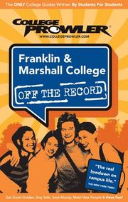Cover of: Franklin & Marshall College Pa 2007