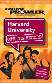 Cover of: Harvard University Ma 2007 by Dominic Hood
