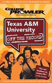 Cover of: Texas A&m University TX 2007 (Off the Record)