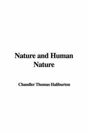 Cover of: Nature And Human Nature