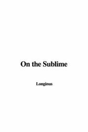 Cover of: On the Sublime by Longinus