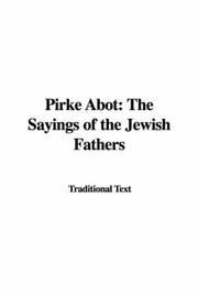 Cover of: Pirke Abot: The Sayings of the Jewish Fathers