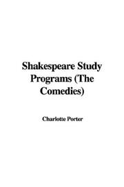 Cover of: Shakespeare Study Programs (The Comedies)