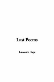 Cover of: Last Poems by Laurence Hope