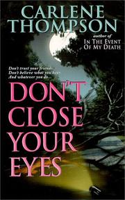 Cover of: Don't close your eyes