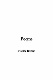 Cover of: Poems by Mary Matilda Betham, Mary Matilda Betham