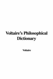 Cover of: Voltaire's Philosophical Dictionary by Voltaire, Voltaire