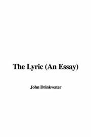 Cover of: The Lyric (An Essay)