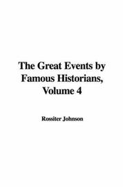 Cover of: The Great Events by Famous Historians, Volume 4