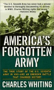 Cover of: America's Forgotten Army by Charles Whiting