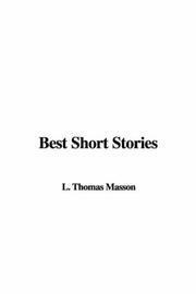 Cover of: Best Short Stories by Masson, Thomas Lansing