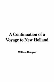 Cover of: A Continuation of a Voyage to New Holland