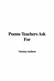 Cover of: Poems Teachers Ask For | Various Authors